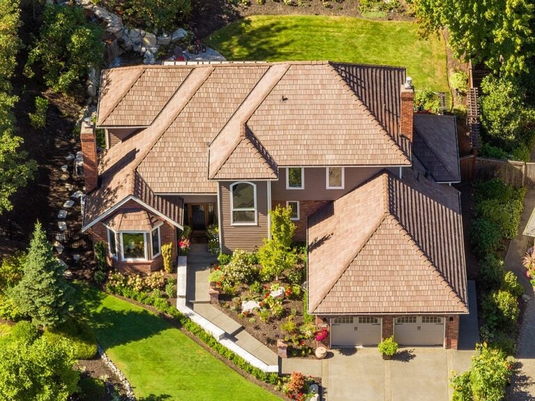 Roof replacement with DaVinci composite shake shingles