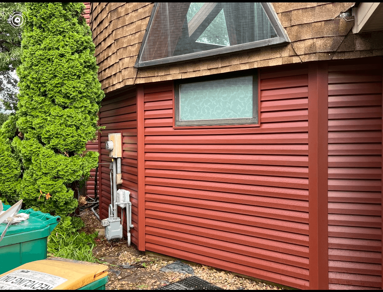 Alside Charter Oak Dutch Lap Vinyl Siding in Fired Brick - Crown Point IN